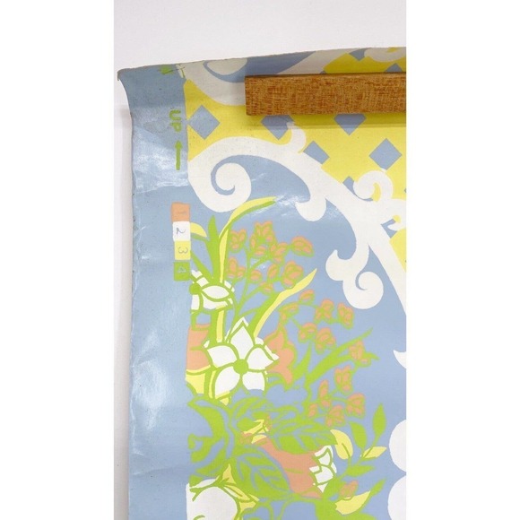 Vintage Mid Century Wallpaper 29" x 28" 1 Roll Panel MCM Mod Floral Bouquet 60s - Picture 6 of 8